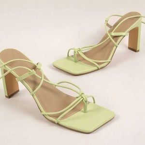 Pastel light green heels